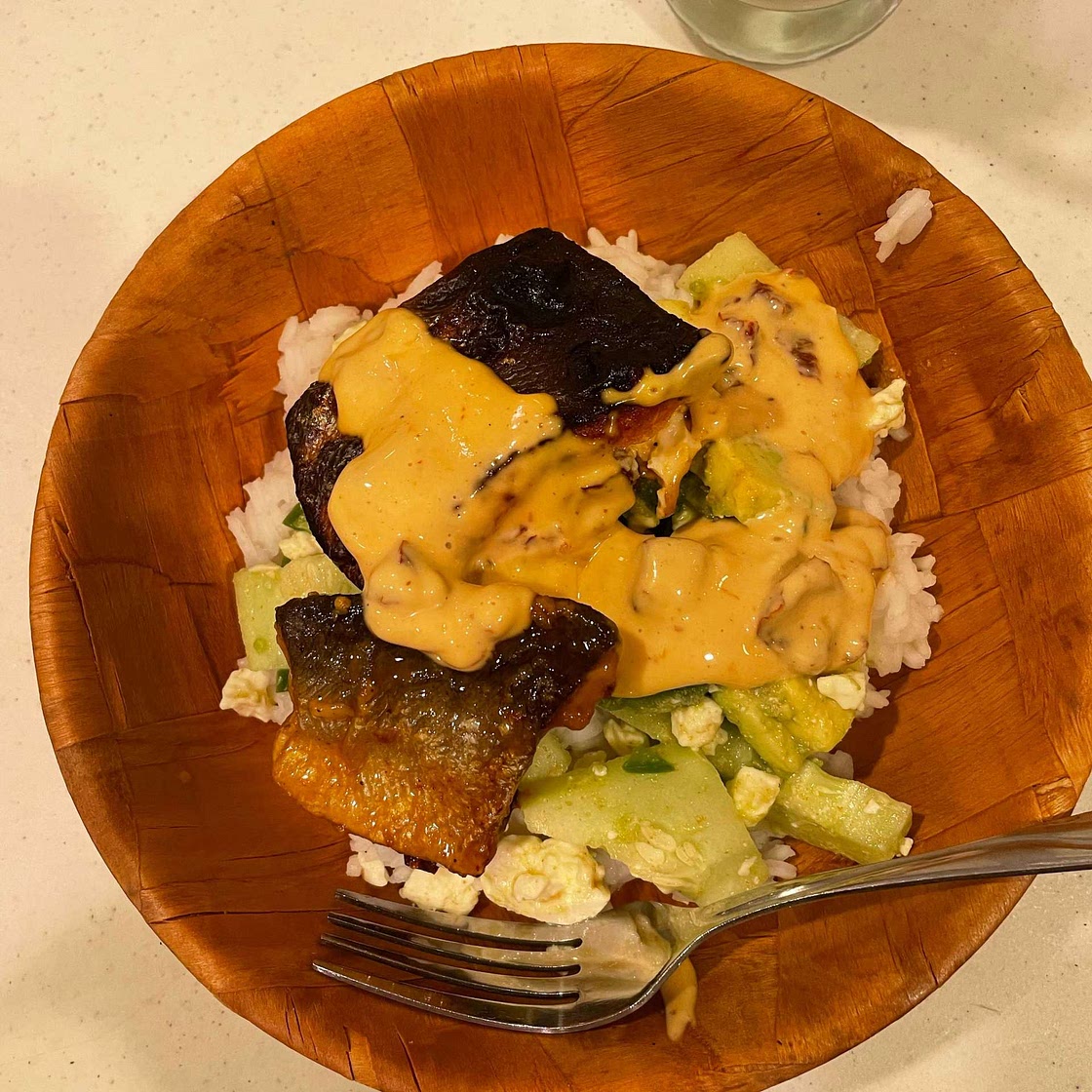 Spicy Chipotle Honey Salmon Bowls