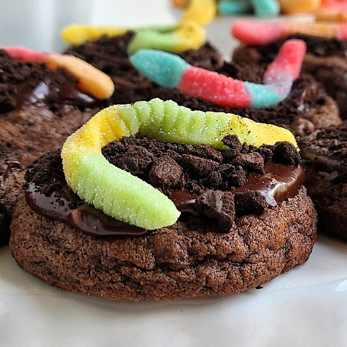 Dirt and Worms Cookies
