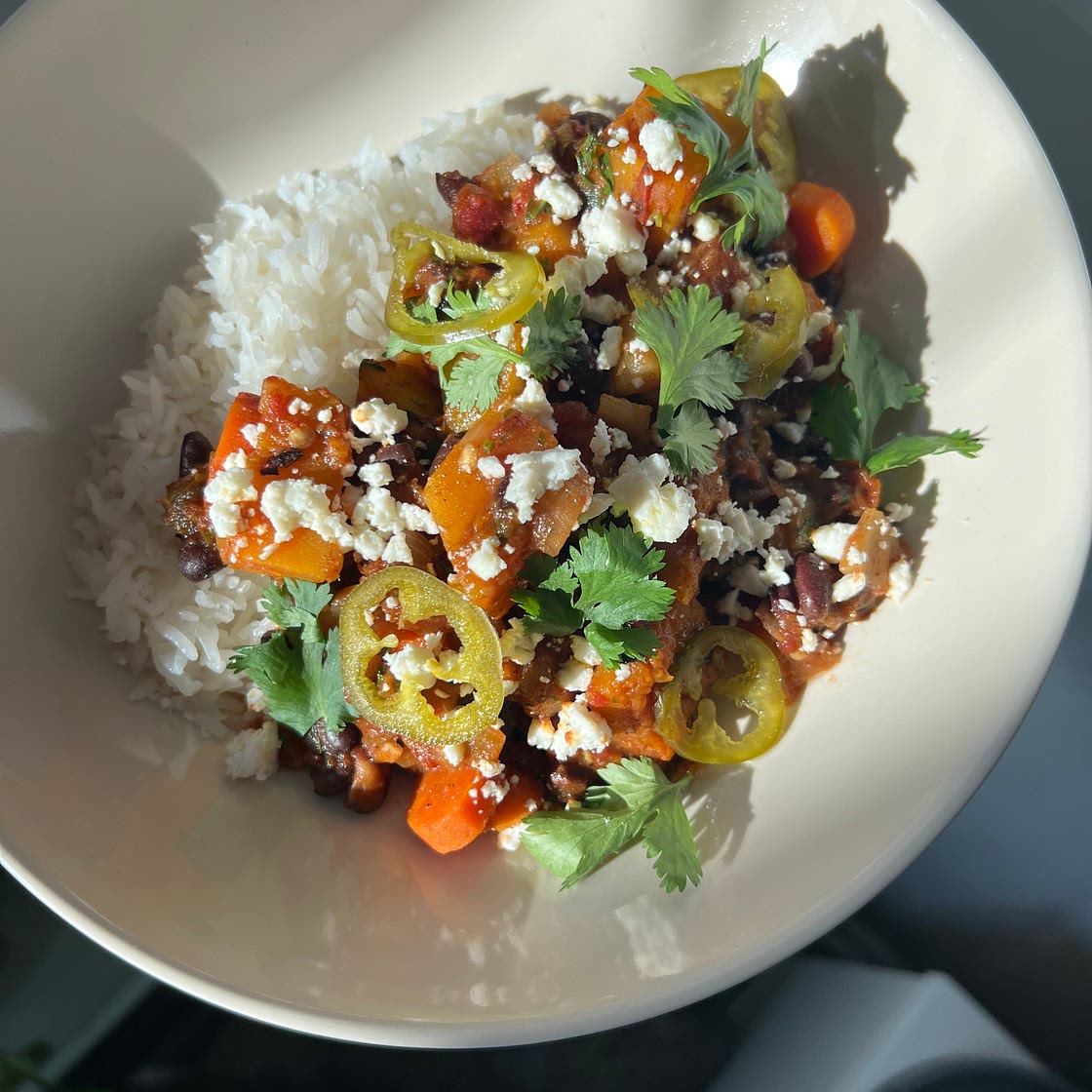 Butternut Squash and Black Bean Stew