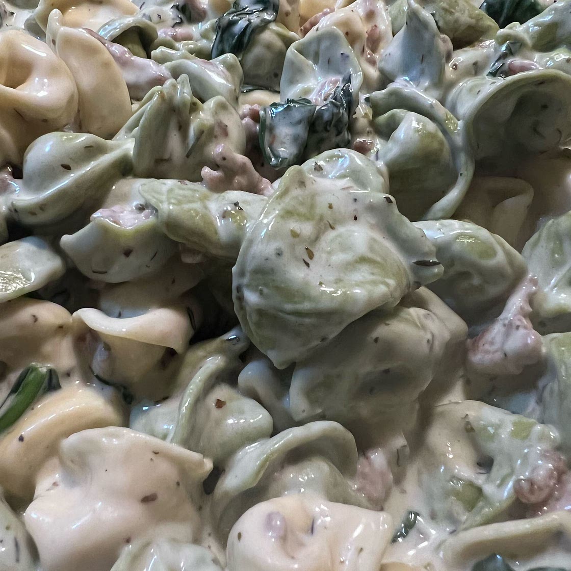 Creamy Sausage Tortellini Skillet