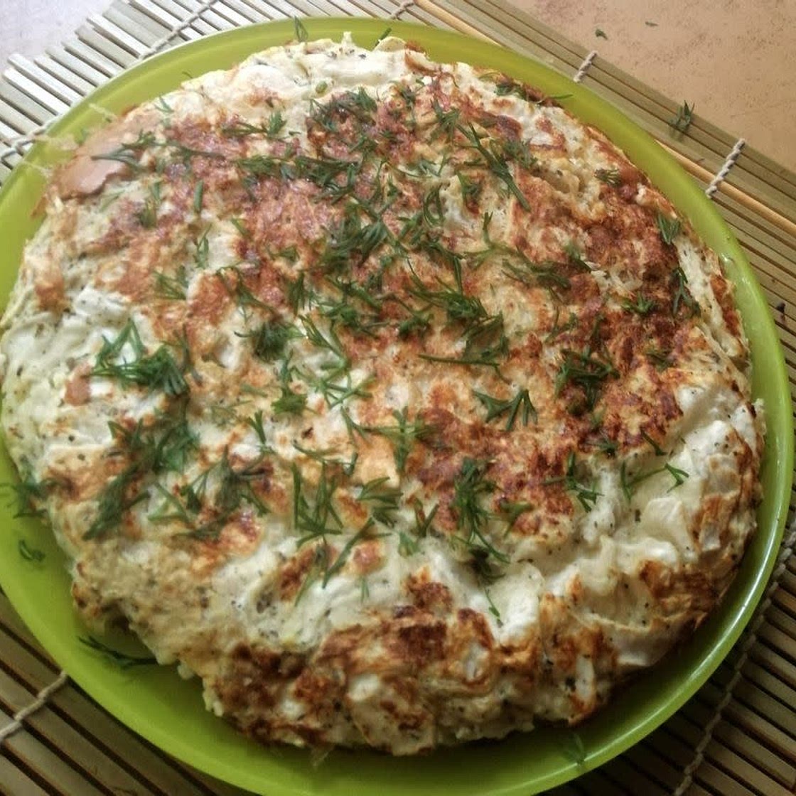 Ленивый капустный пирог.