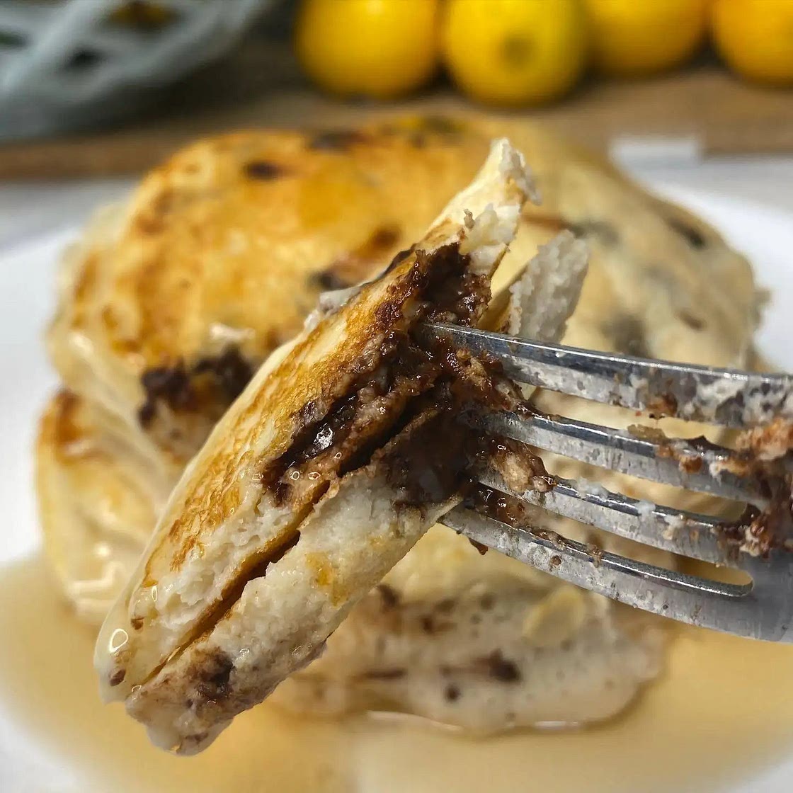 Protein Chocolate Chip Pancakes