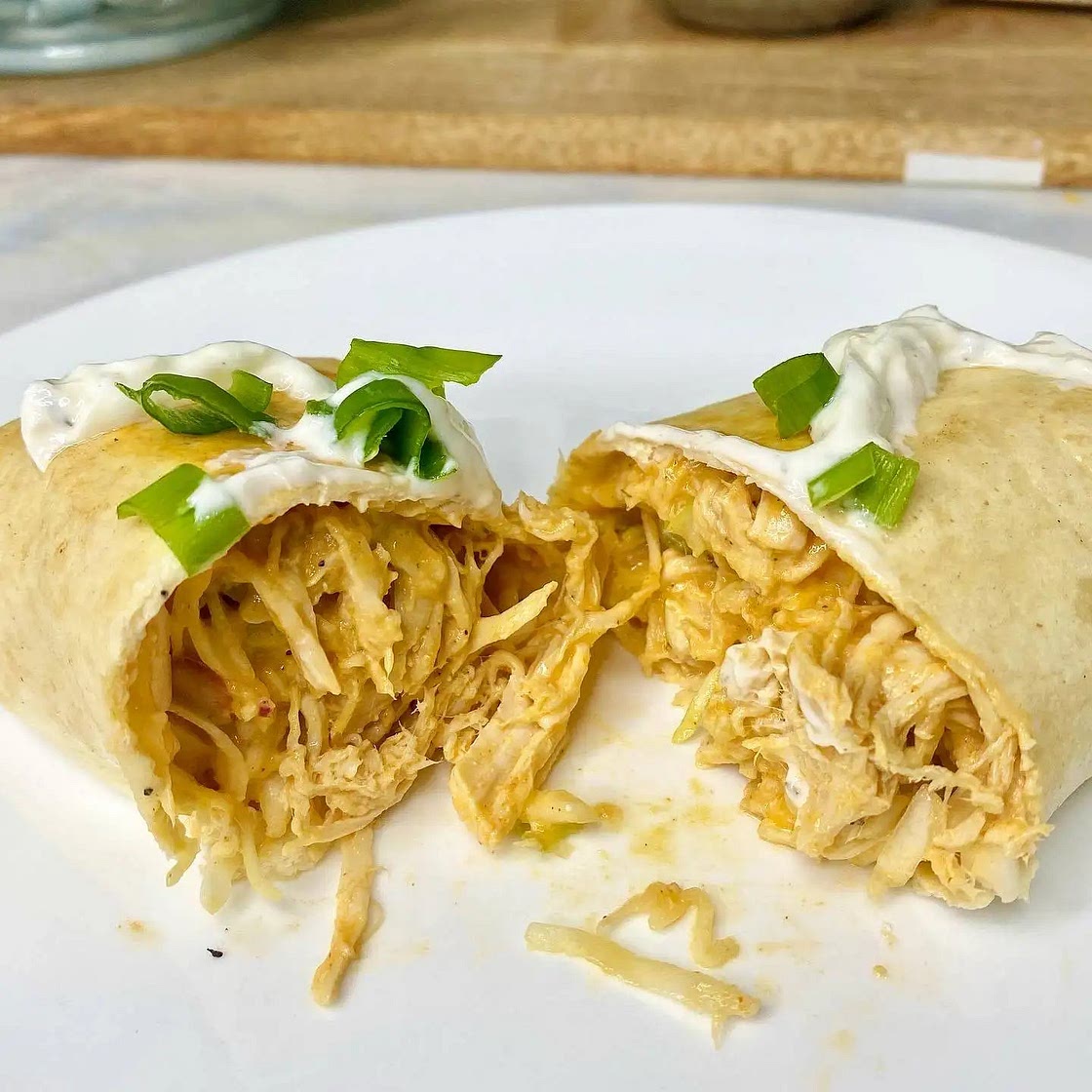 Buffalo Chicken Burritos