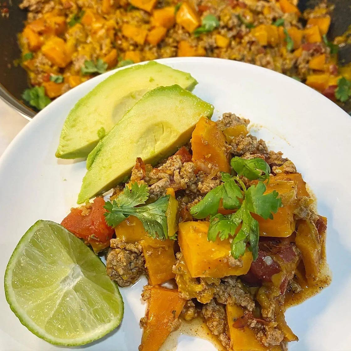 Ground Turkey & Sweet Potato Skillet