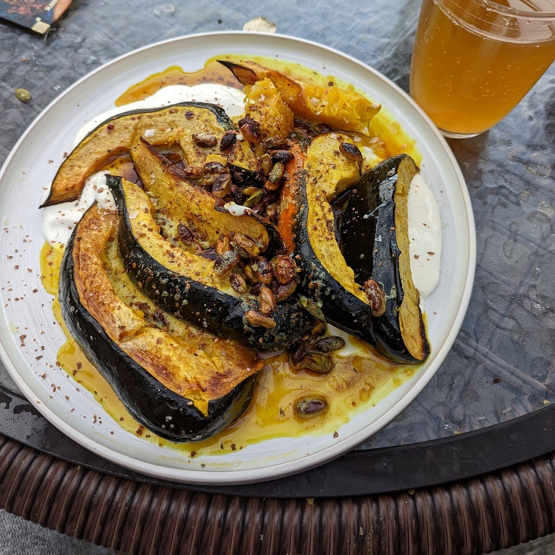 Alison Roman’s Roasted Squash with Yogurt and Spiced Buttered Pistachios
