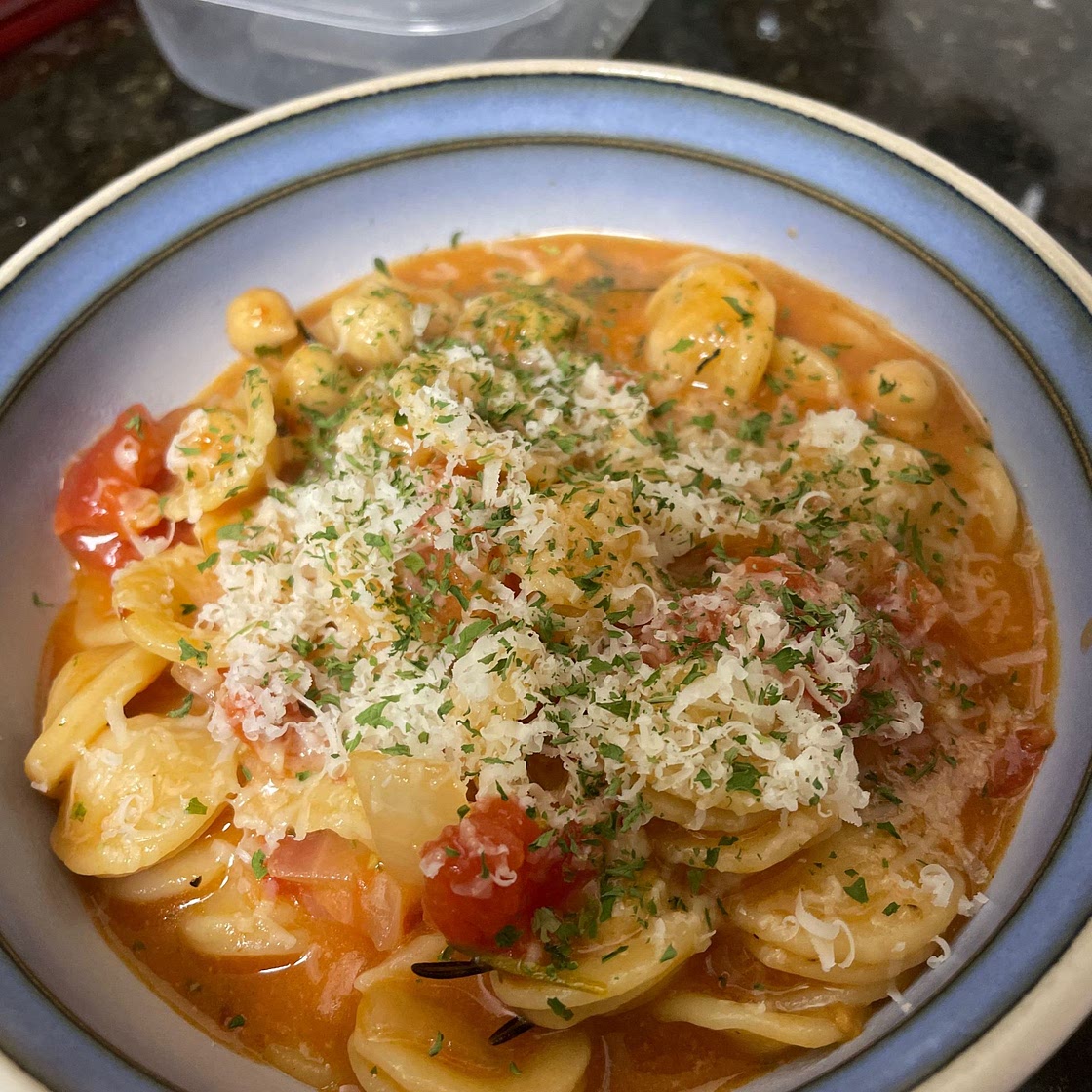 Brothy Pasta with Chickpeas