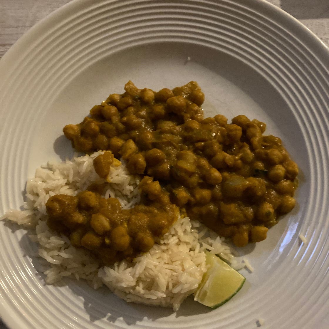 Coconut Curry Chickpeas With Pumpkin and Lime