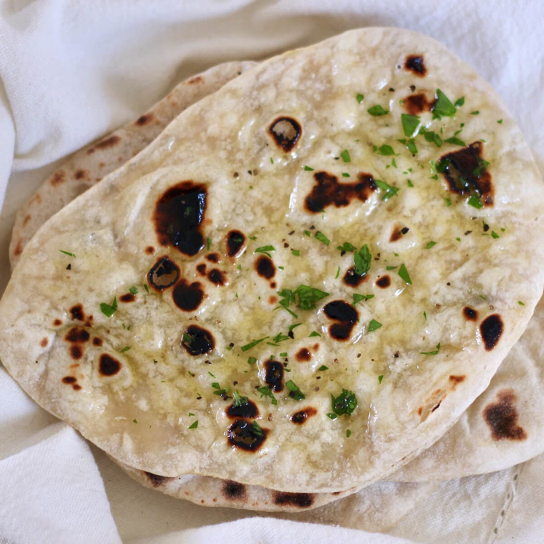 Sourdough Discard Naan Bread