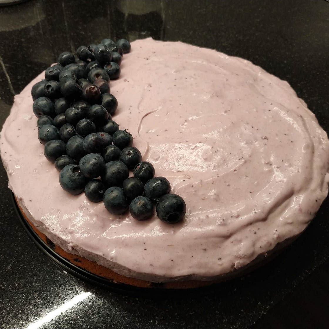Torta ai mirtilli e crema di yogurt