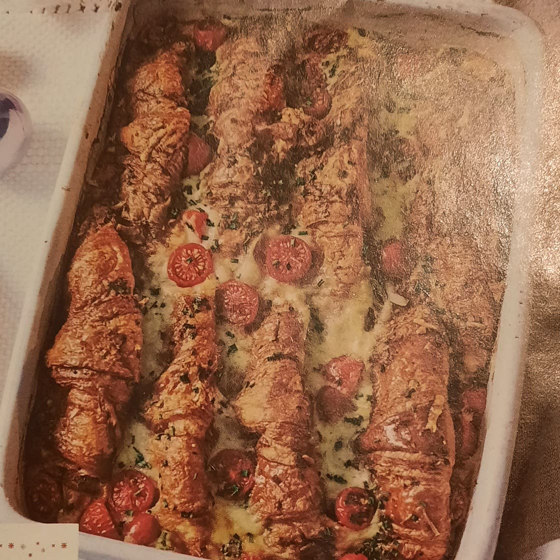 Savoury croissant strata
