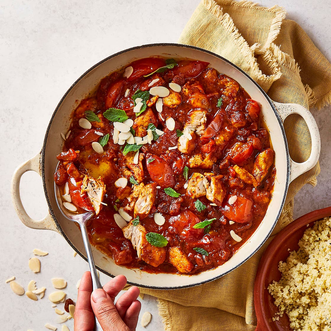 Fruity Moroccan-Style Chicken Stew With Couscous