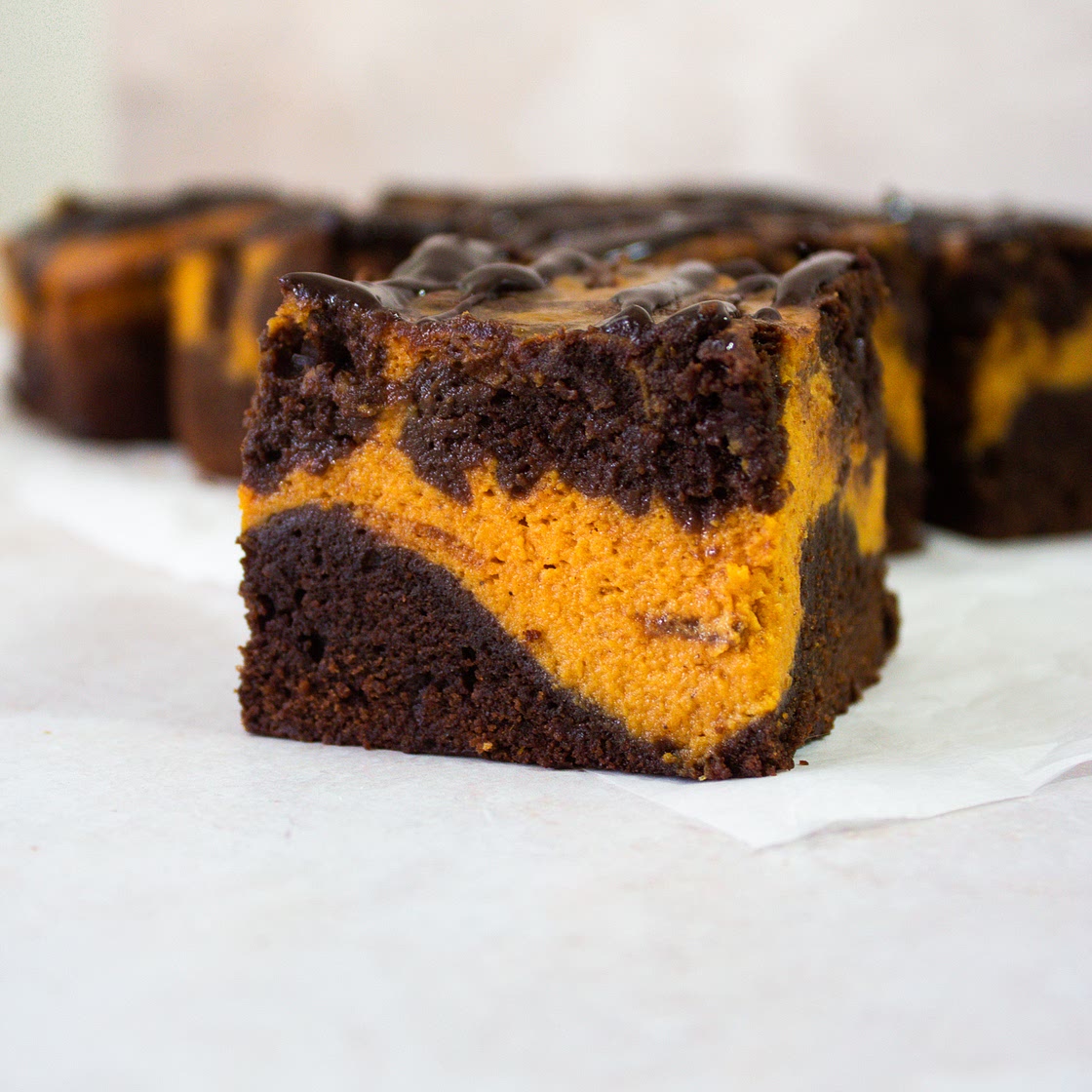 Condensed Milk Pumpkin Brownies