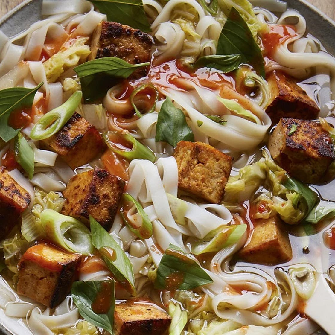 Sriracha Tofu Noodle Soup