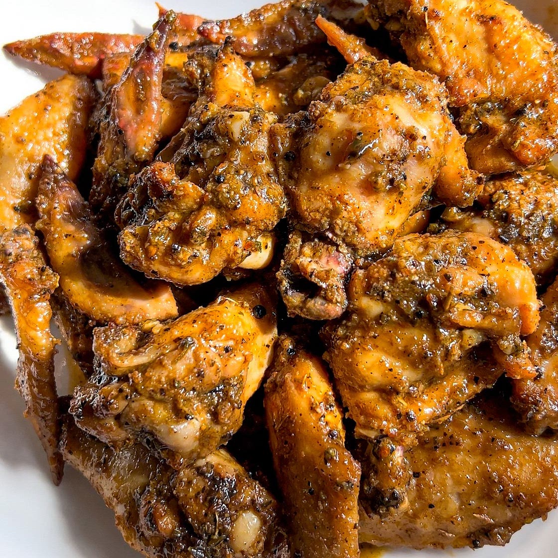Pineapple Jerk Wings with Chili-Lime Sweet Plantains — We're Eating