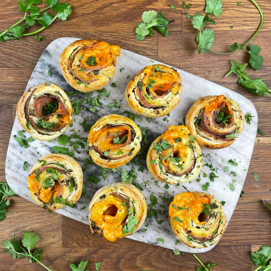 Cheesy Mortadella Swirls