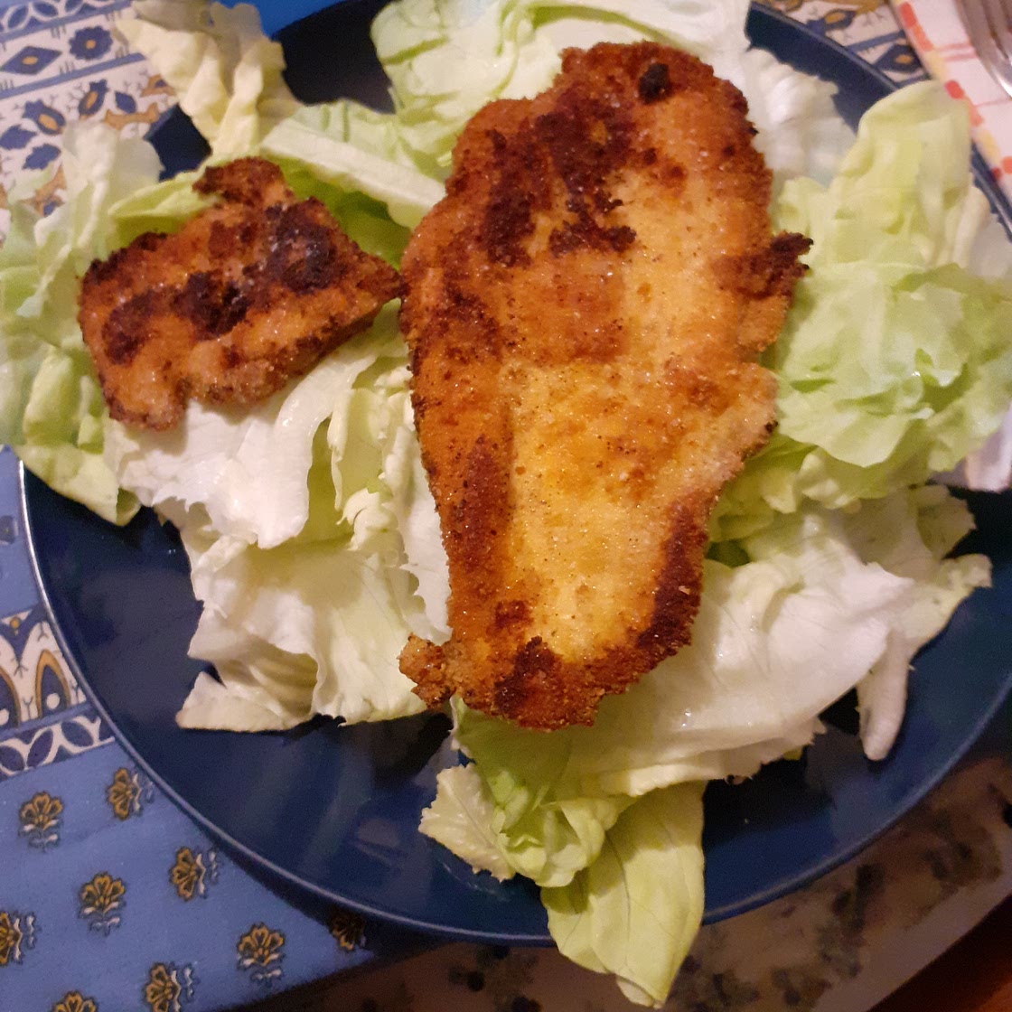 Poulet pané et frit