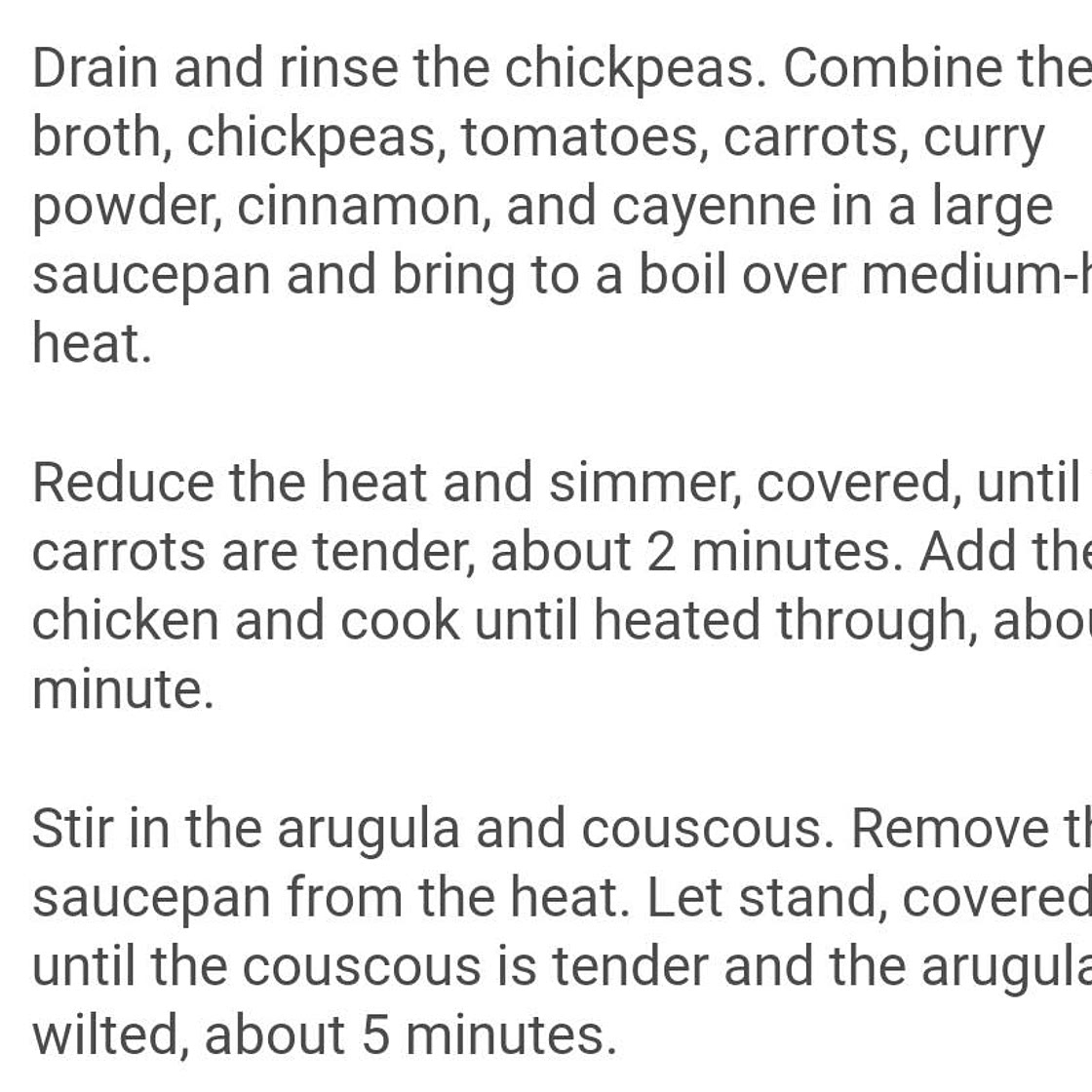Spiced Moroccan chicken soup