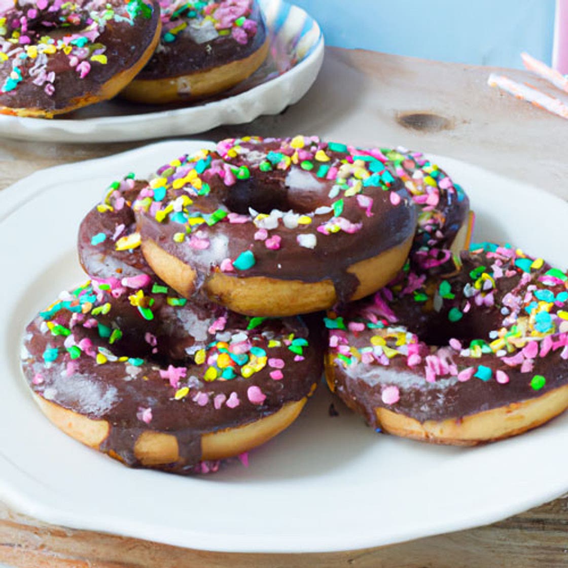 Chocolate Dipped Doughnuts with Sprinkles
