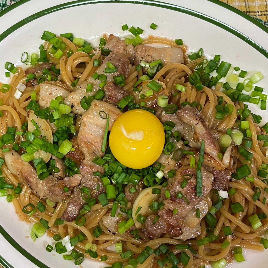 Pork Belly Soy Sauce Pasta