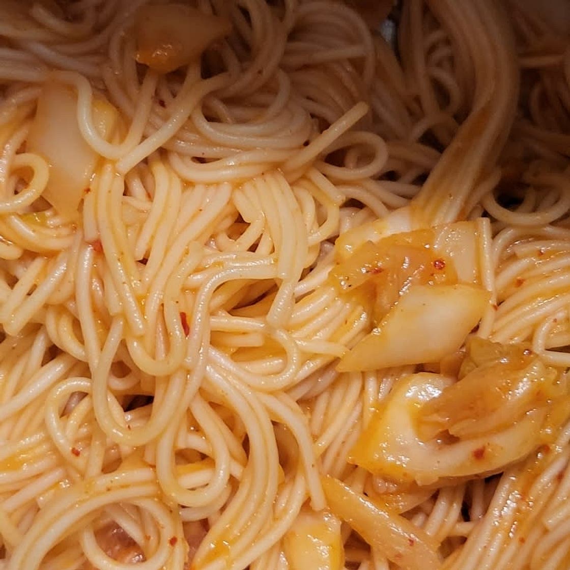 Spicy Cold Kimchi Noodles