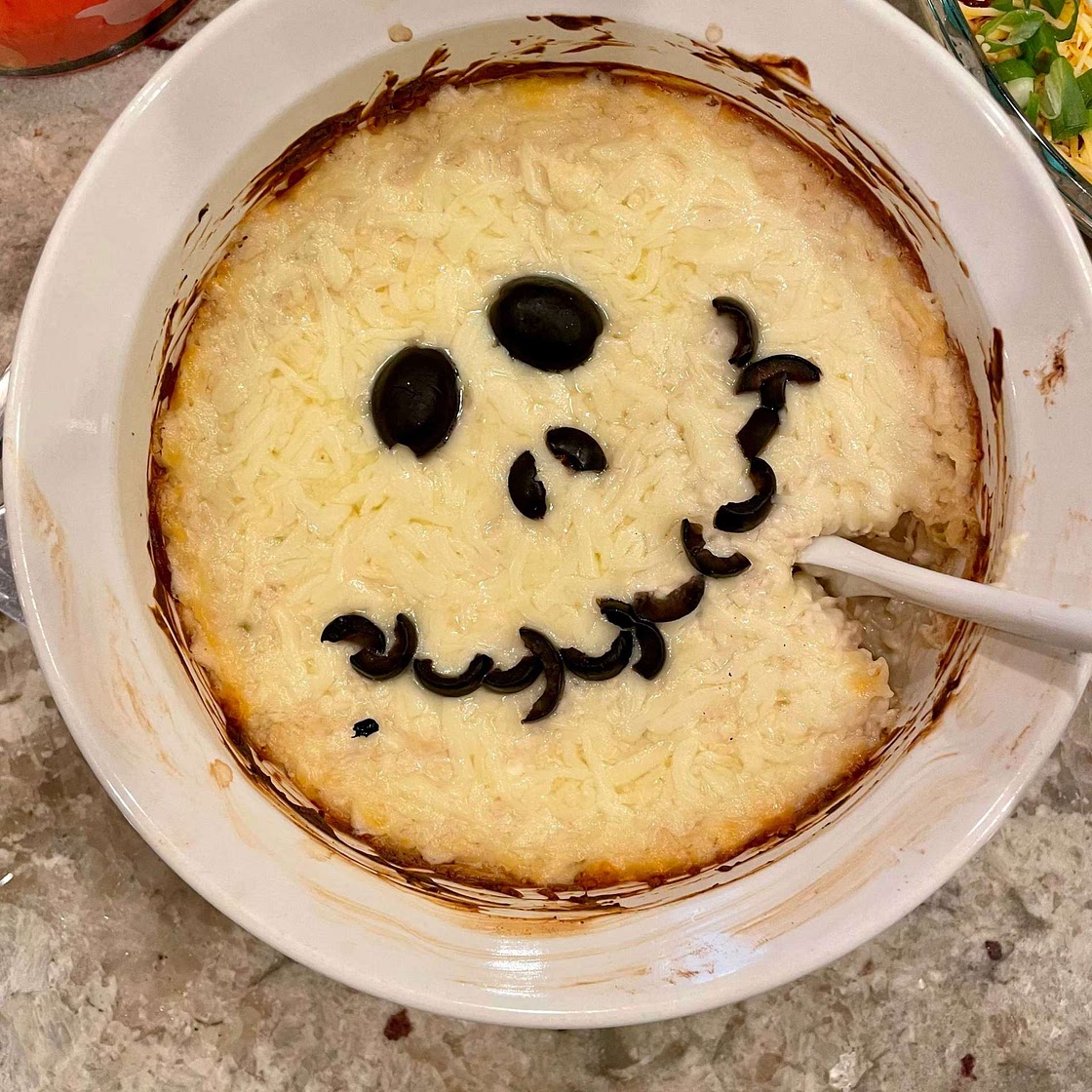 Jack Skellington Chicken Dip