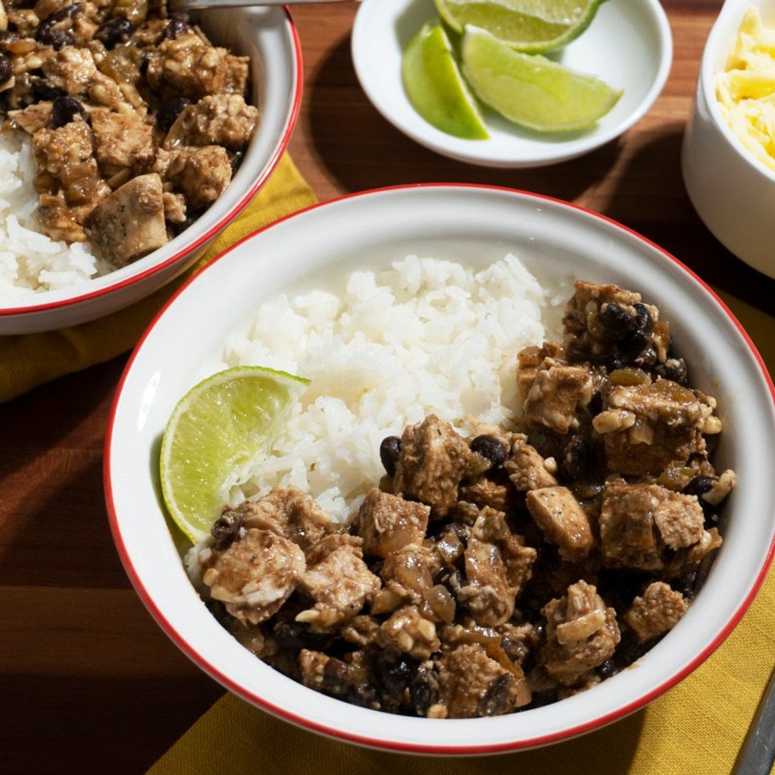Tex-Mex Chicken, Cheese, and Black Bean Rice Bowls