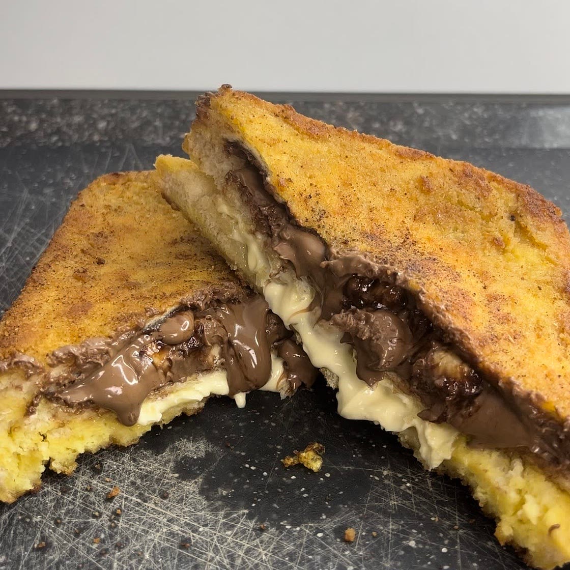 The ultimate black and white chocolate sandwich
