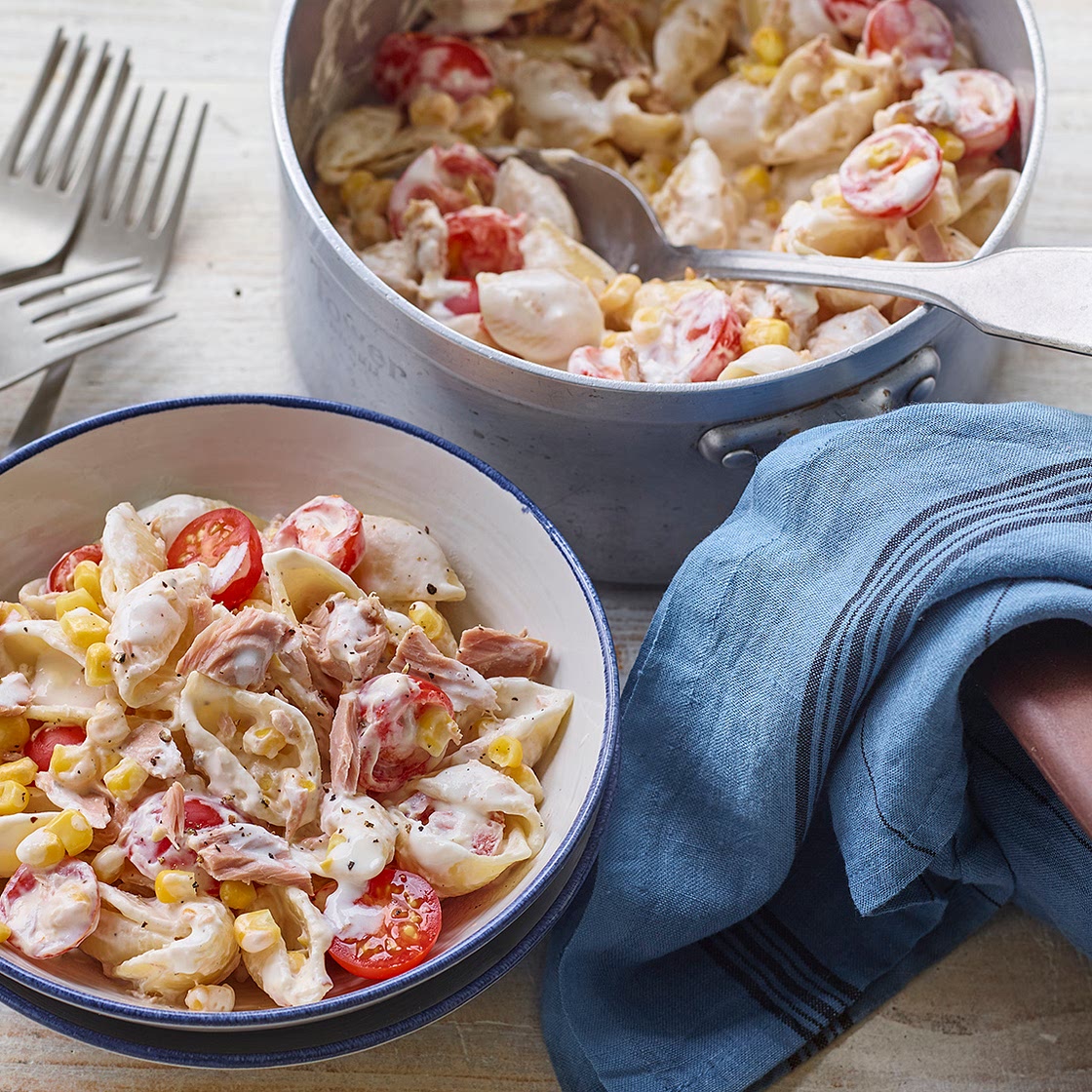 Tuna and sweetcorn pasta