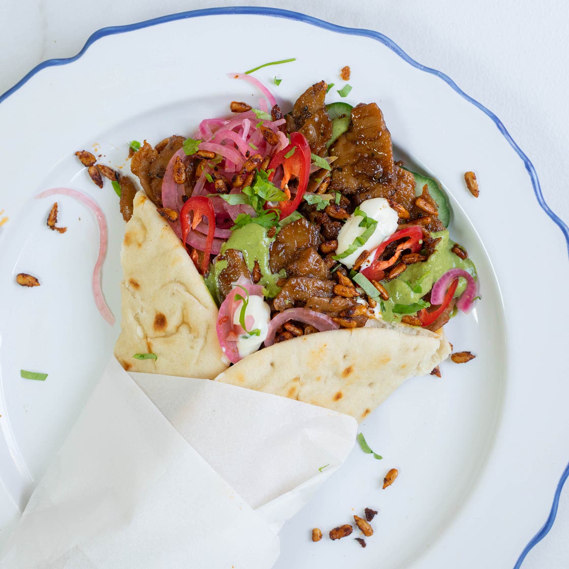 Gyros with Chimichurri Yoghurt Sauce