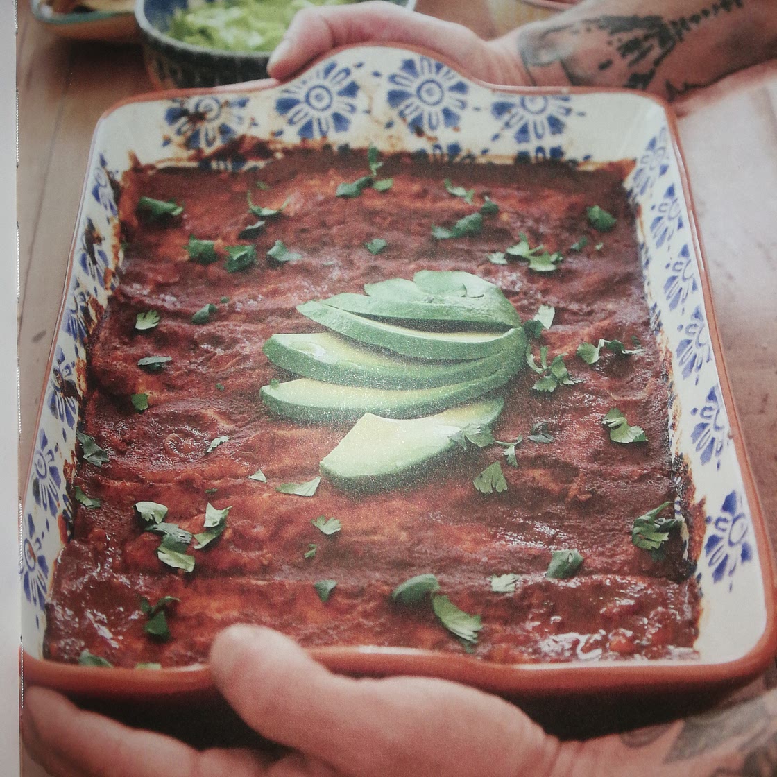 Sweet potato squash and black bean enchilafa