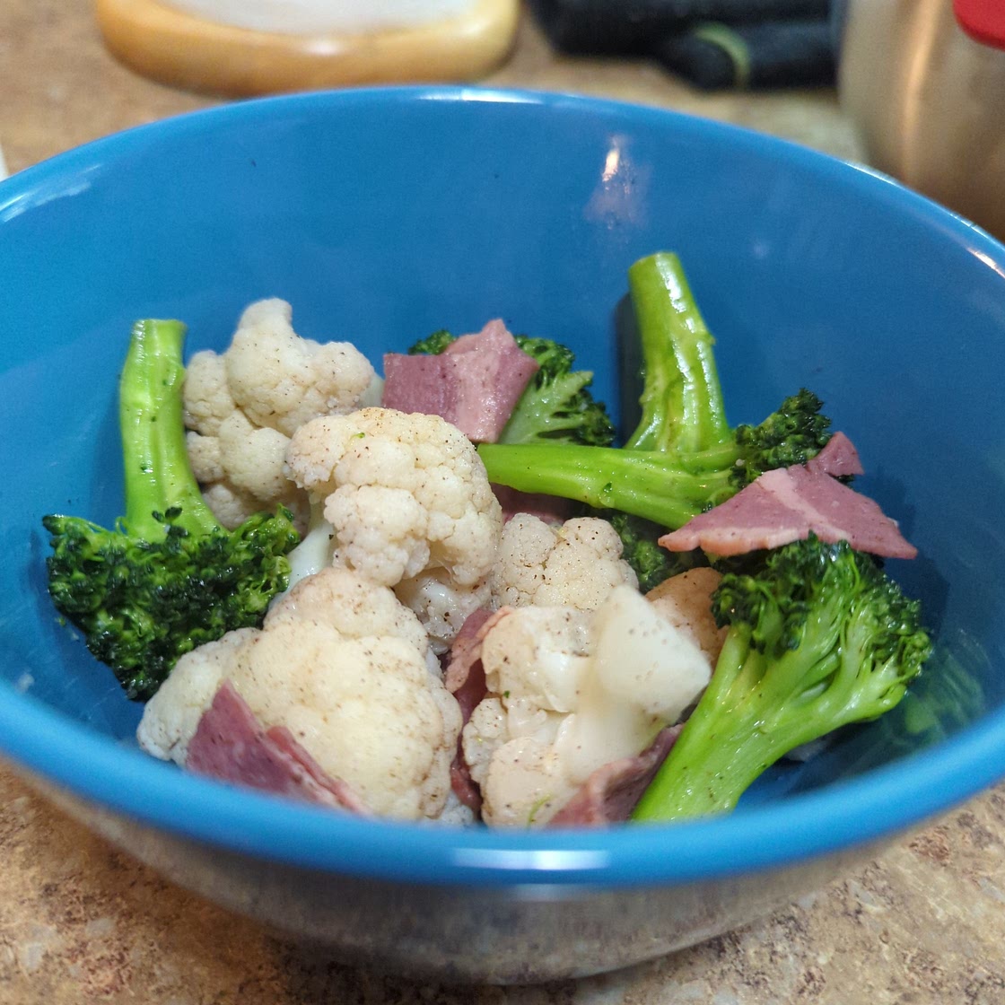 Cauliflower Broccoli Bacon Salad