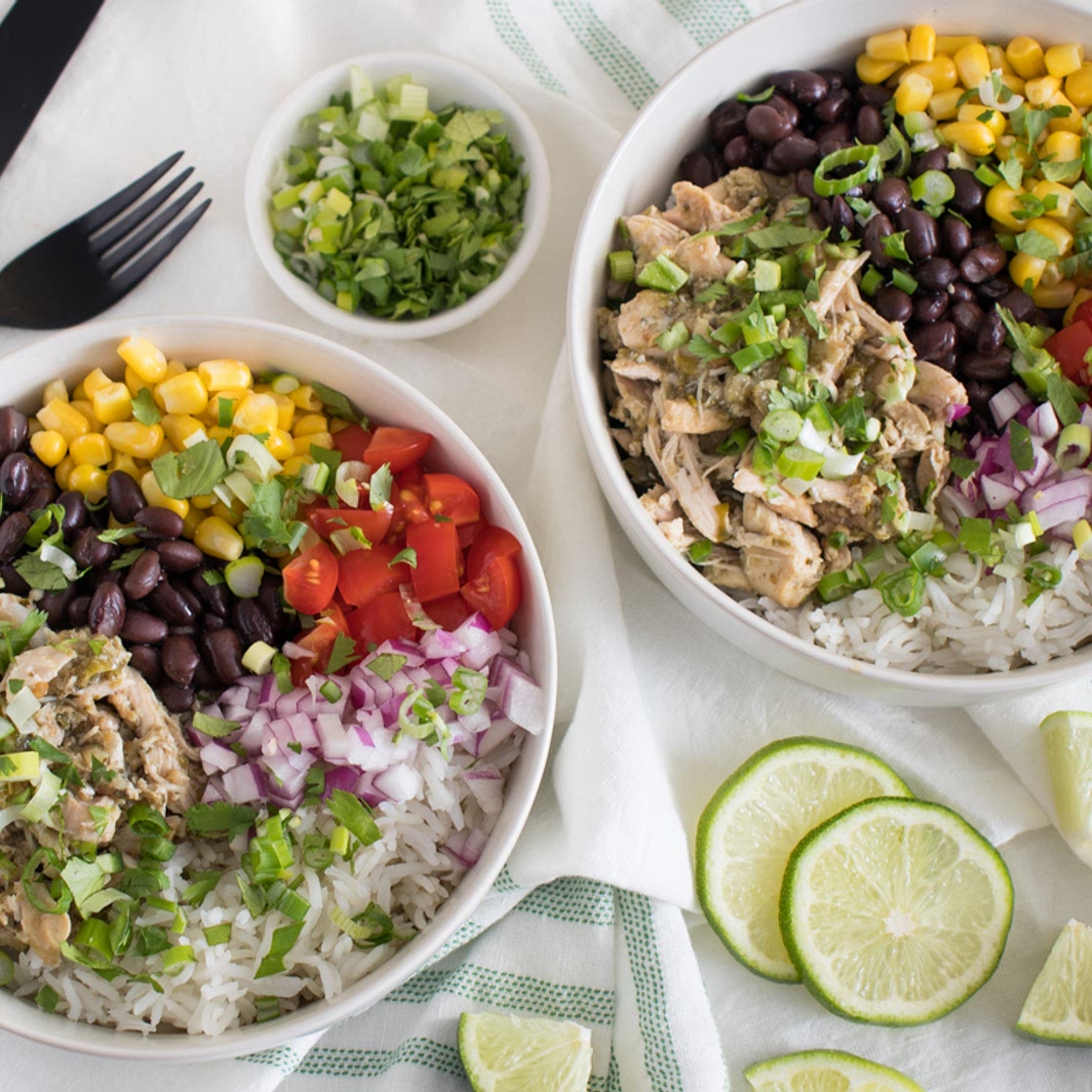 Salsa Verde Chicken Burrito Bowl