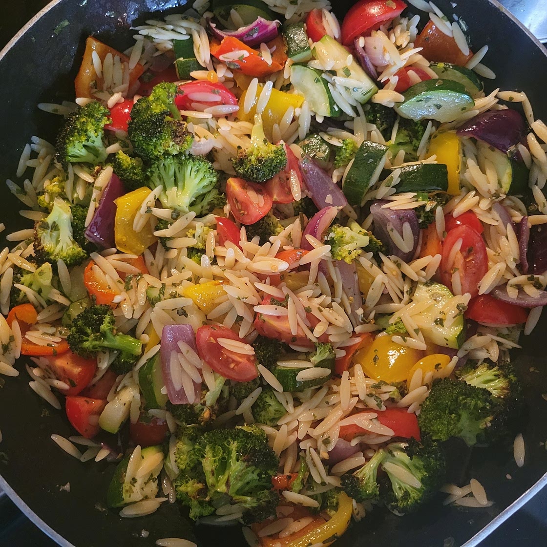 Grilled Vegetable Orzo Pasta Salad