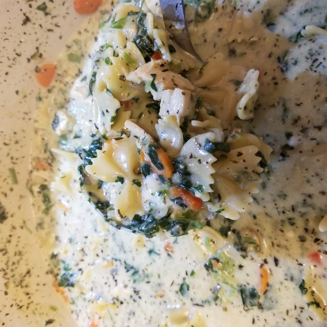 White Chicken Lasagna Soup