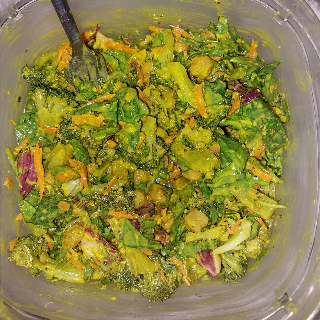 Vegan Curried Broccoli Chickpea Salad