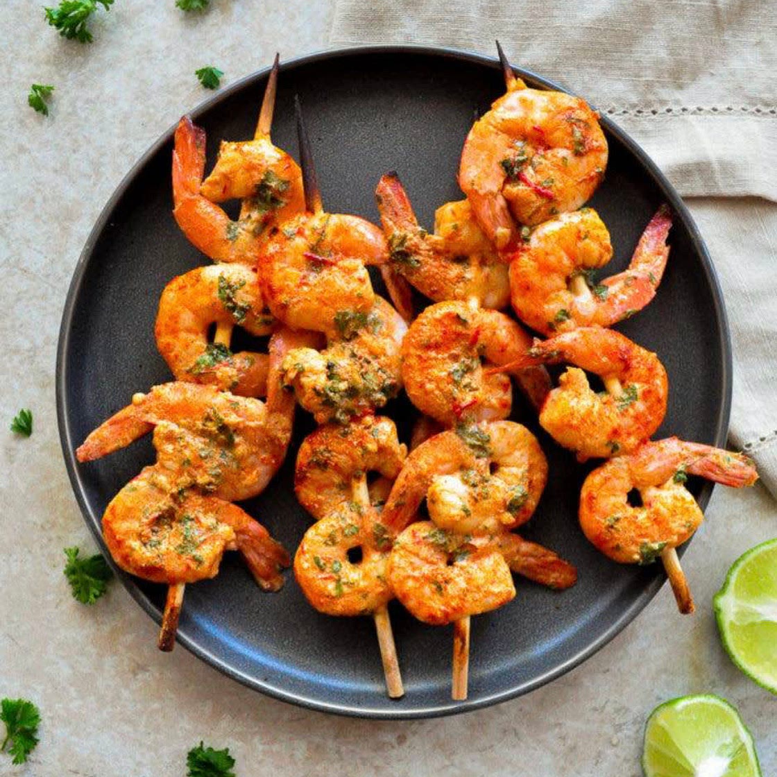 Harrissa Shrimp Skewers