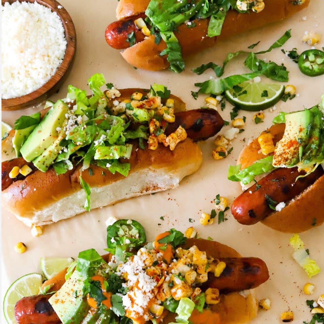 Elote Hot Dogs