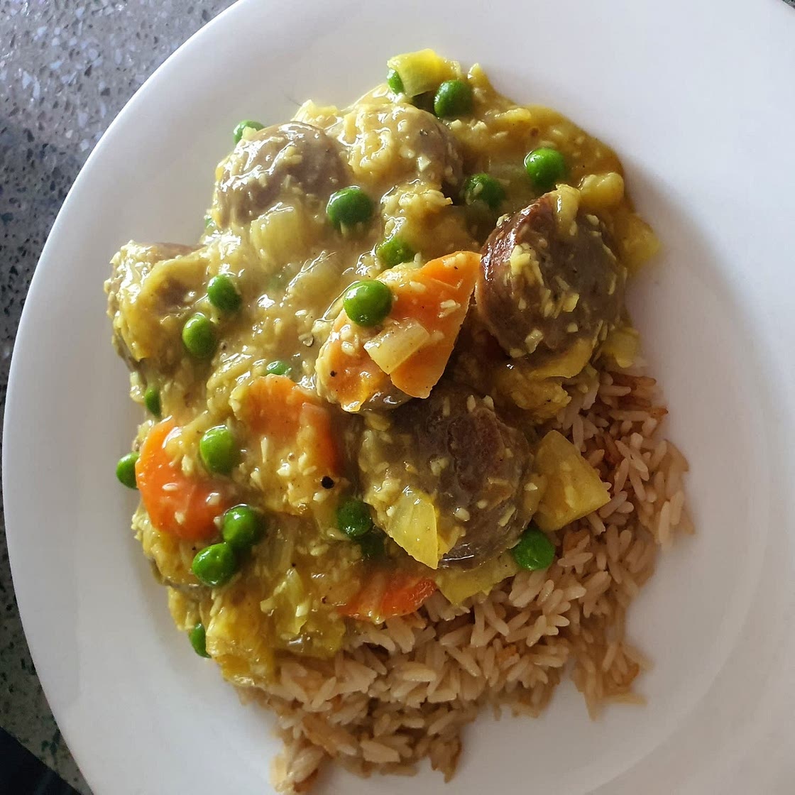 Curried Sausages