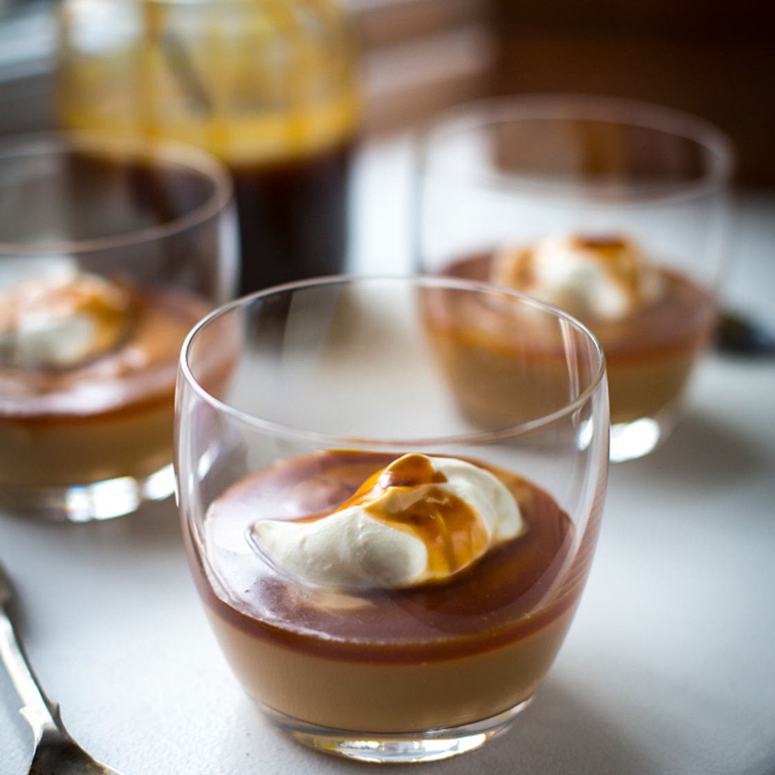 Butterscotch Pudding with Salted Caramel Sauce