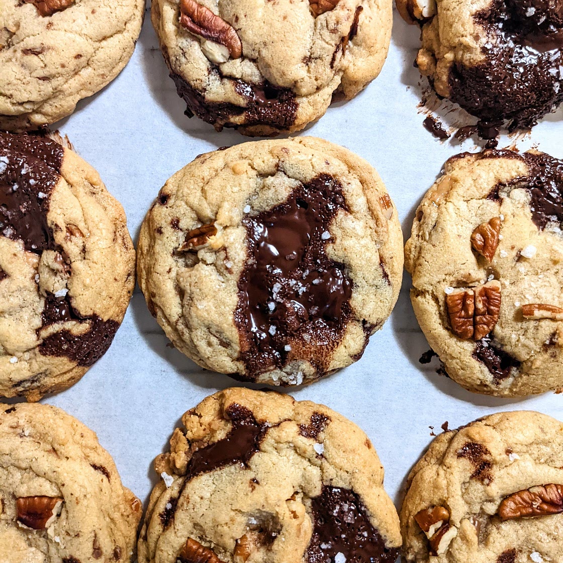 Chocolate Chunk Pecan Toffee cookies