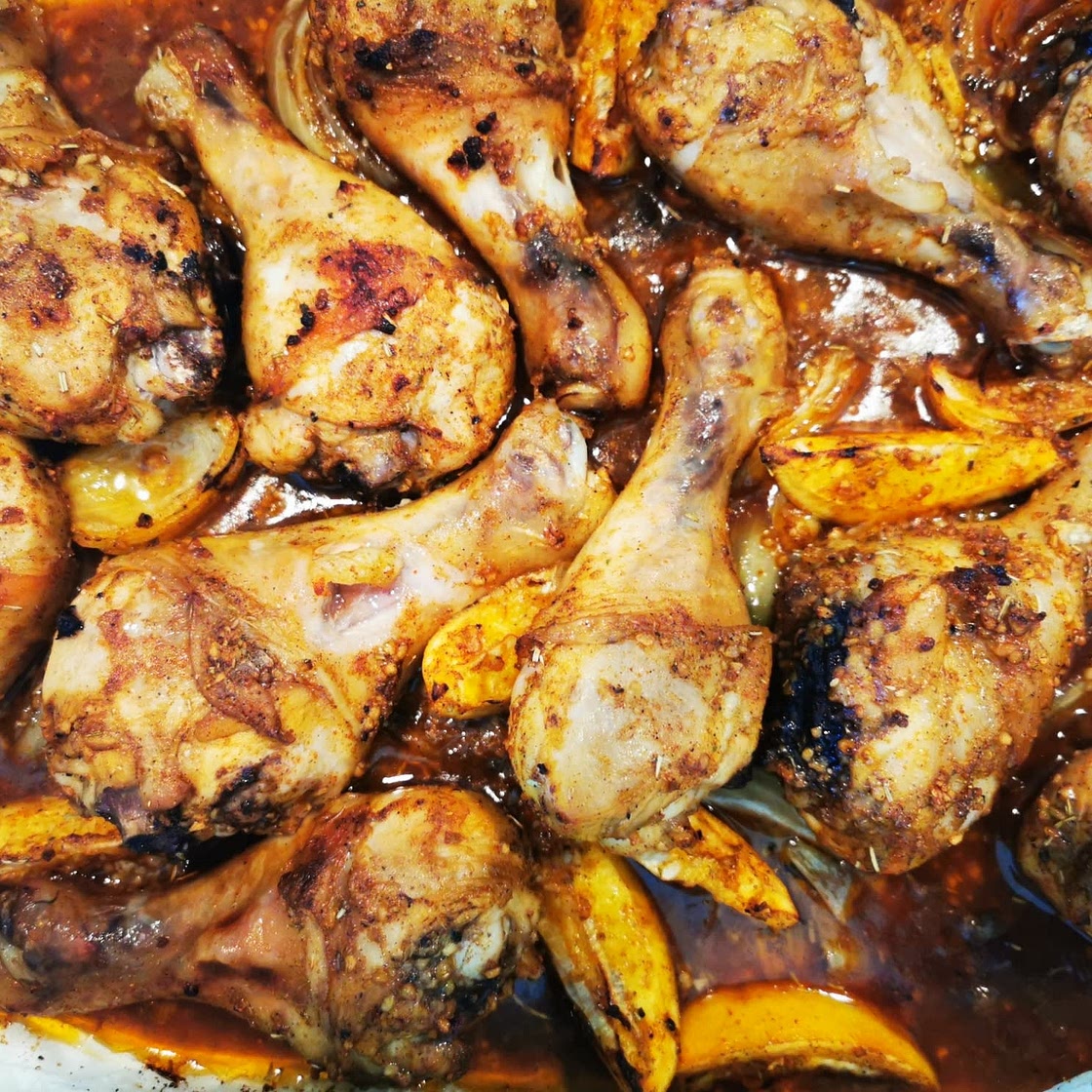 Baked Chicken Drumsticks with Lemon and Garlic