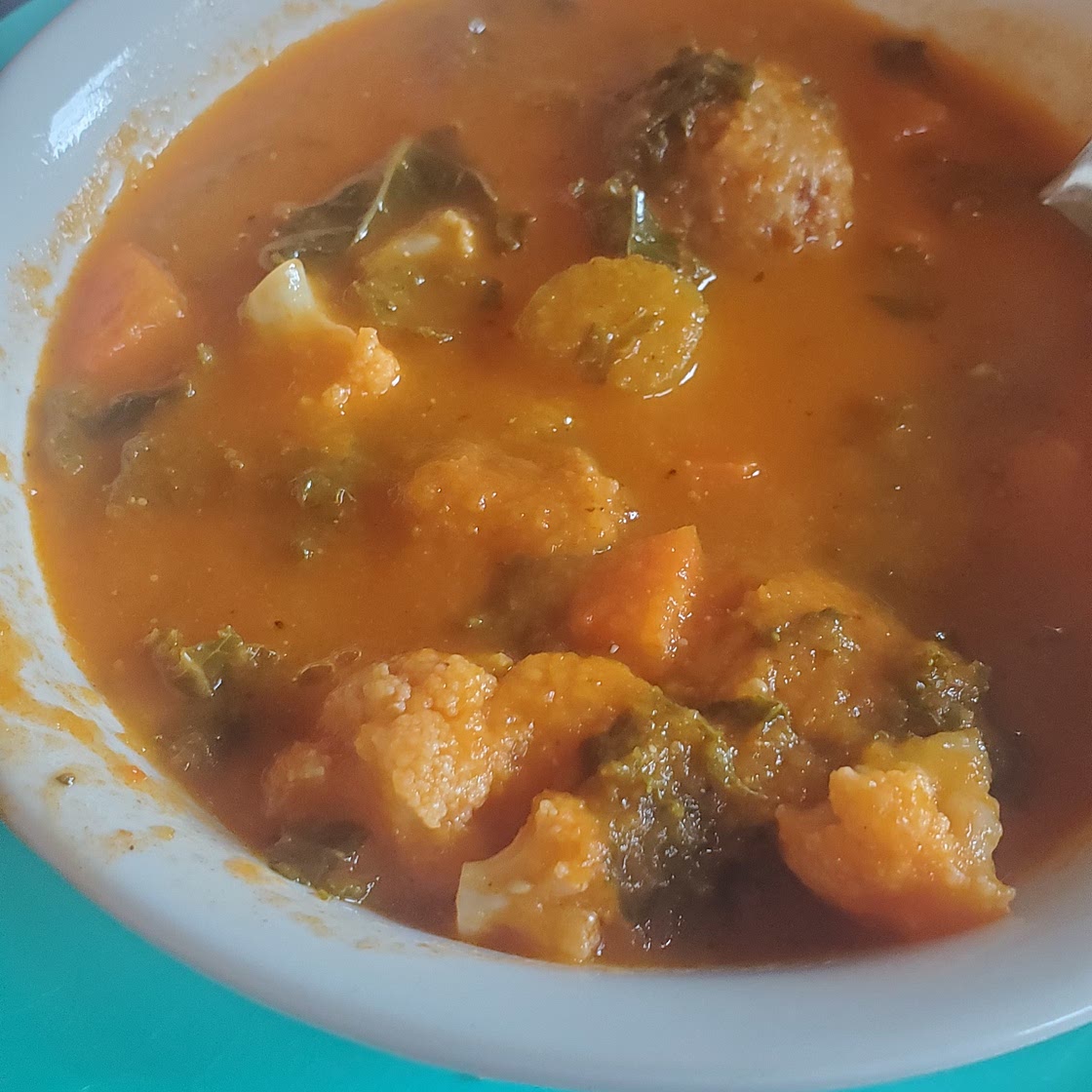 Tomato Veggie Meatball Soup