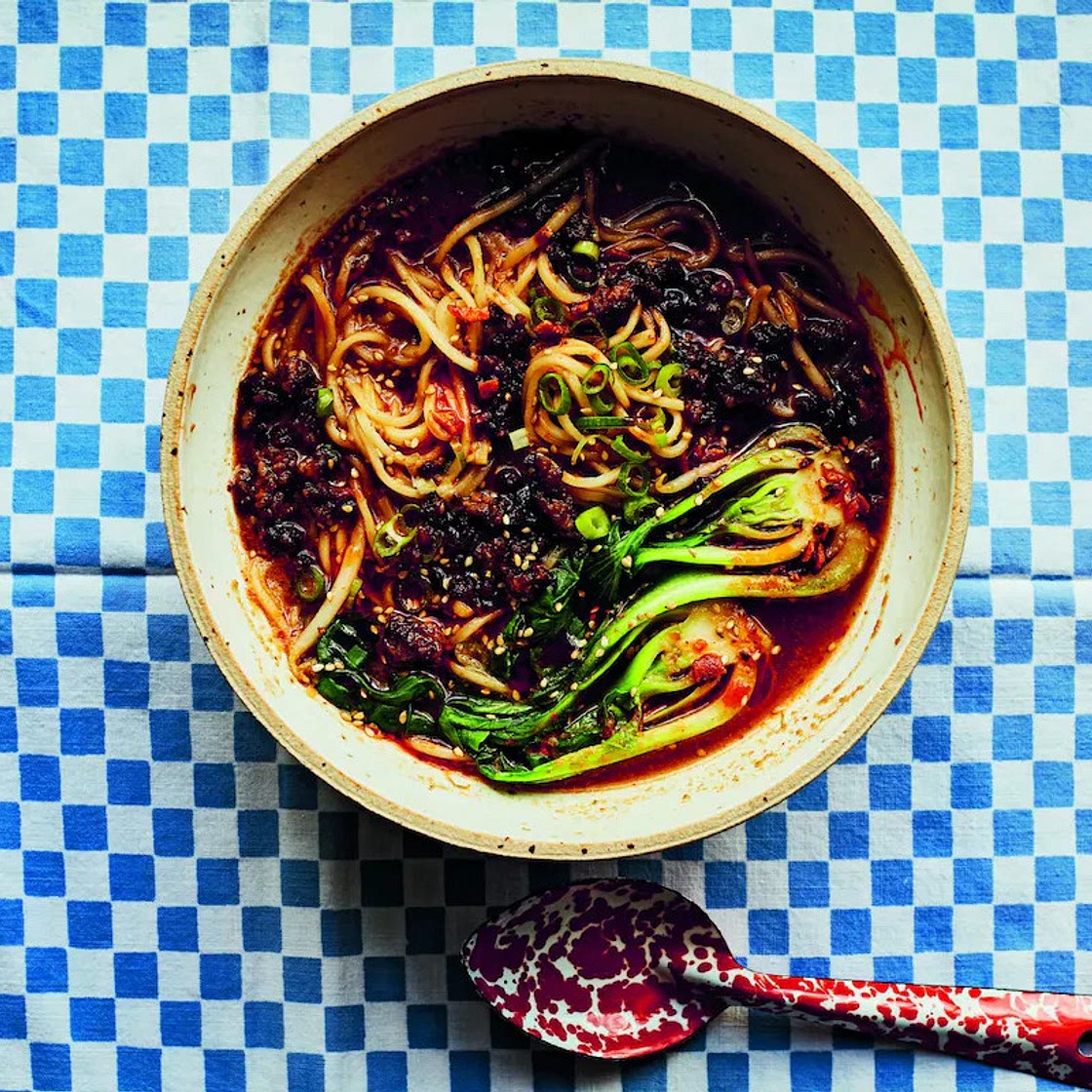One-pan peanut butter tantanmen