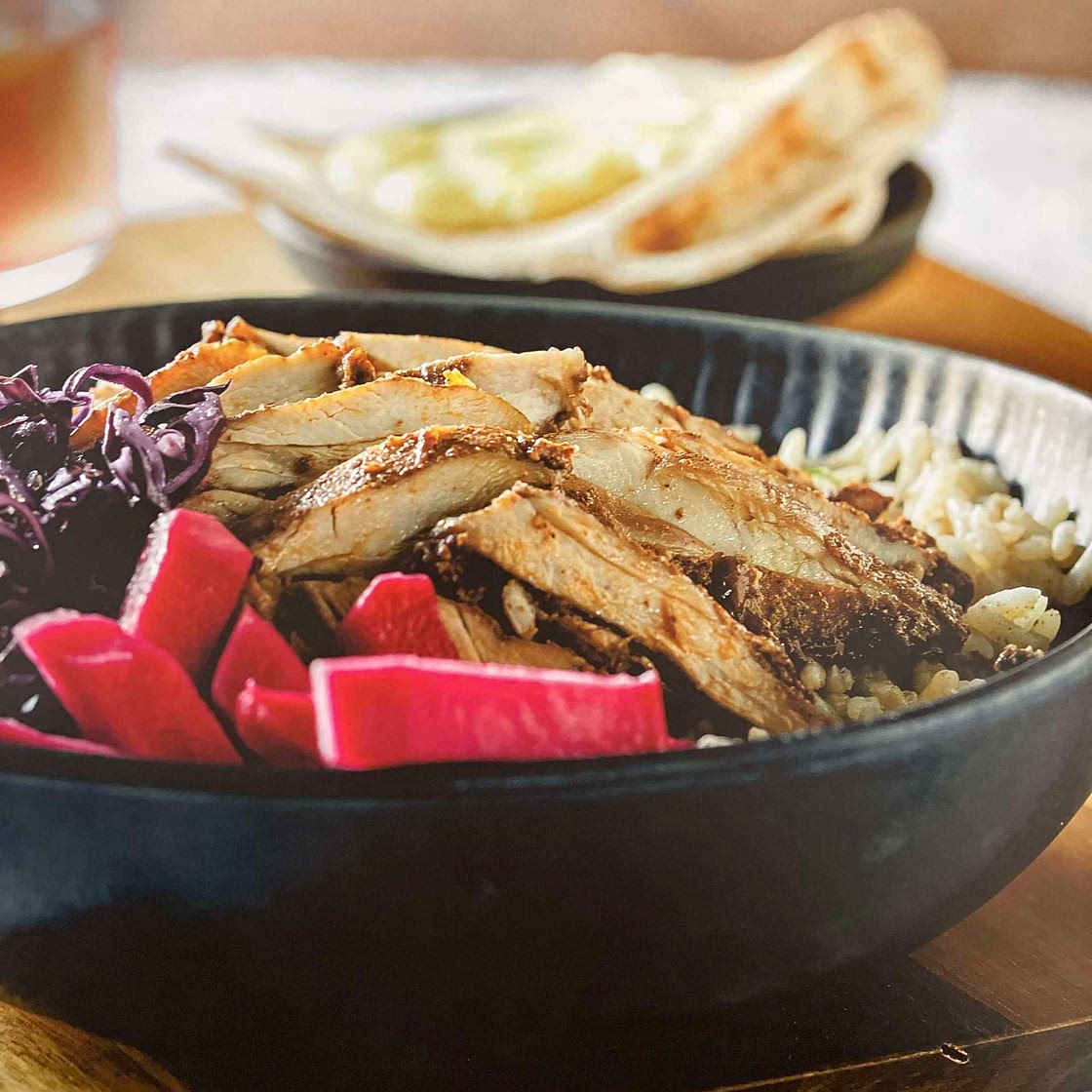 Baked shawarma chicken thighs