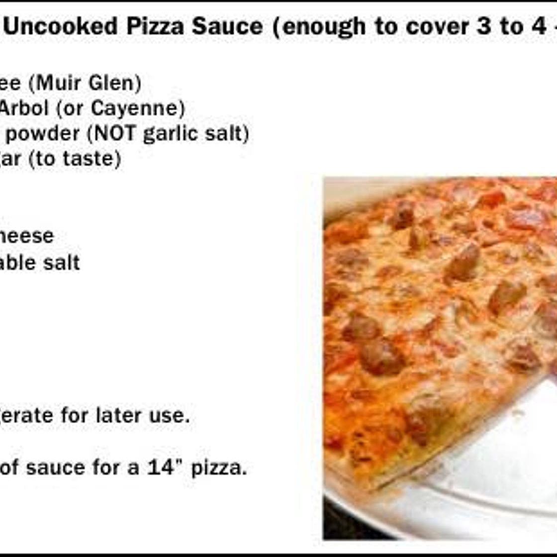 Ed's Sweet and Zesty Uncooked Pizza Saus