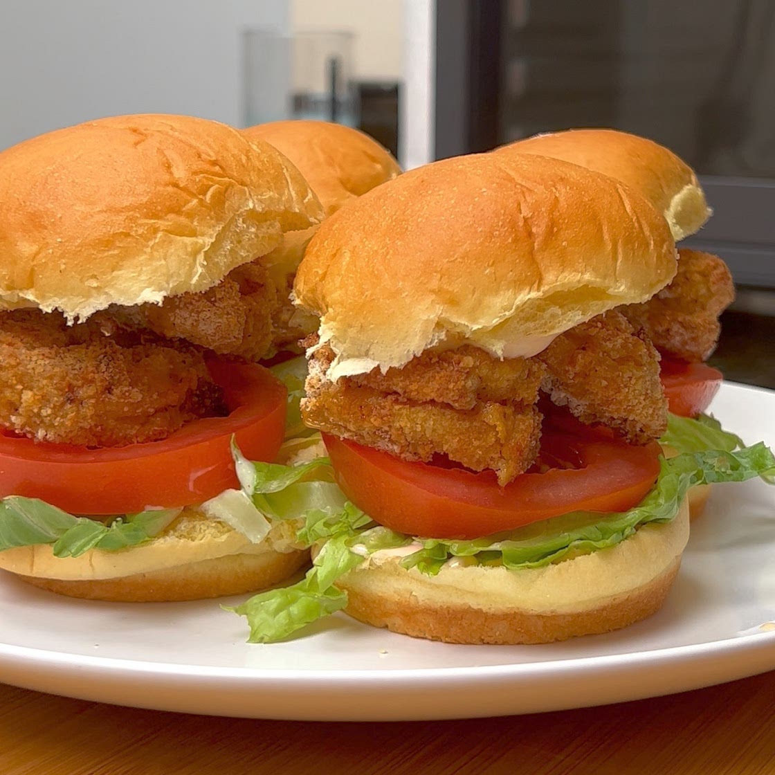Air Fryer Shrimp Po’Boy Sliders