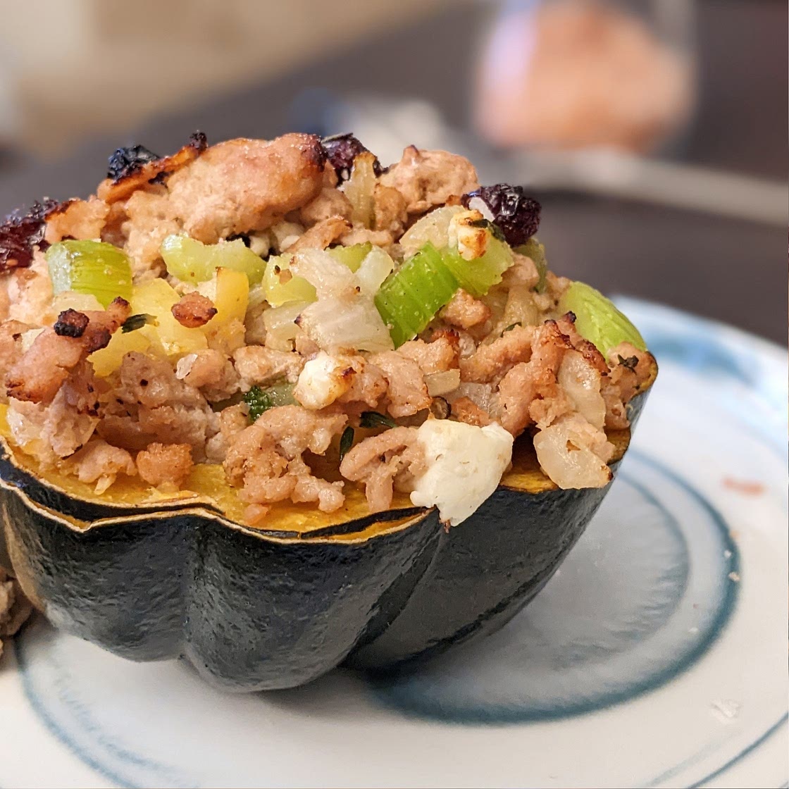 Ultimate Stuffed Roasted Acorn Squash {Paleo, Whole30}
