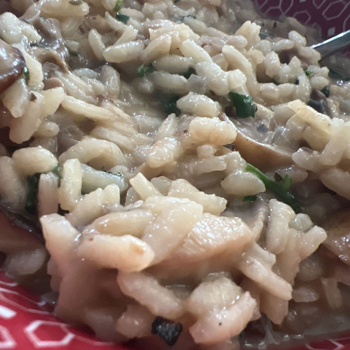 Mushroom Risotto With Peas