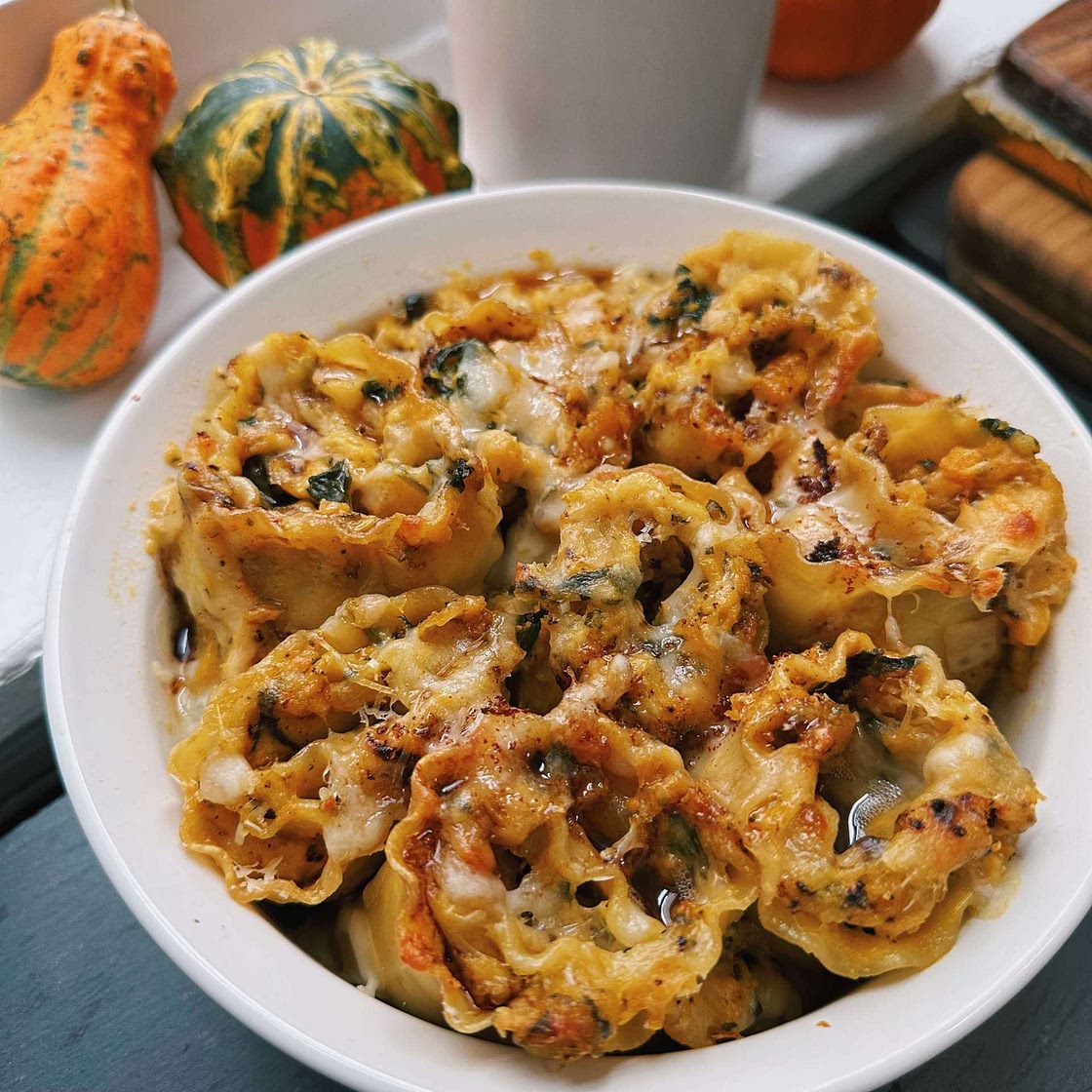Cheesy Butternut Squash Lasagna Roll Ups