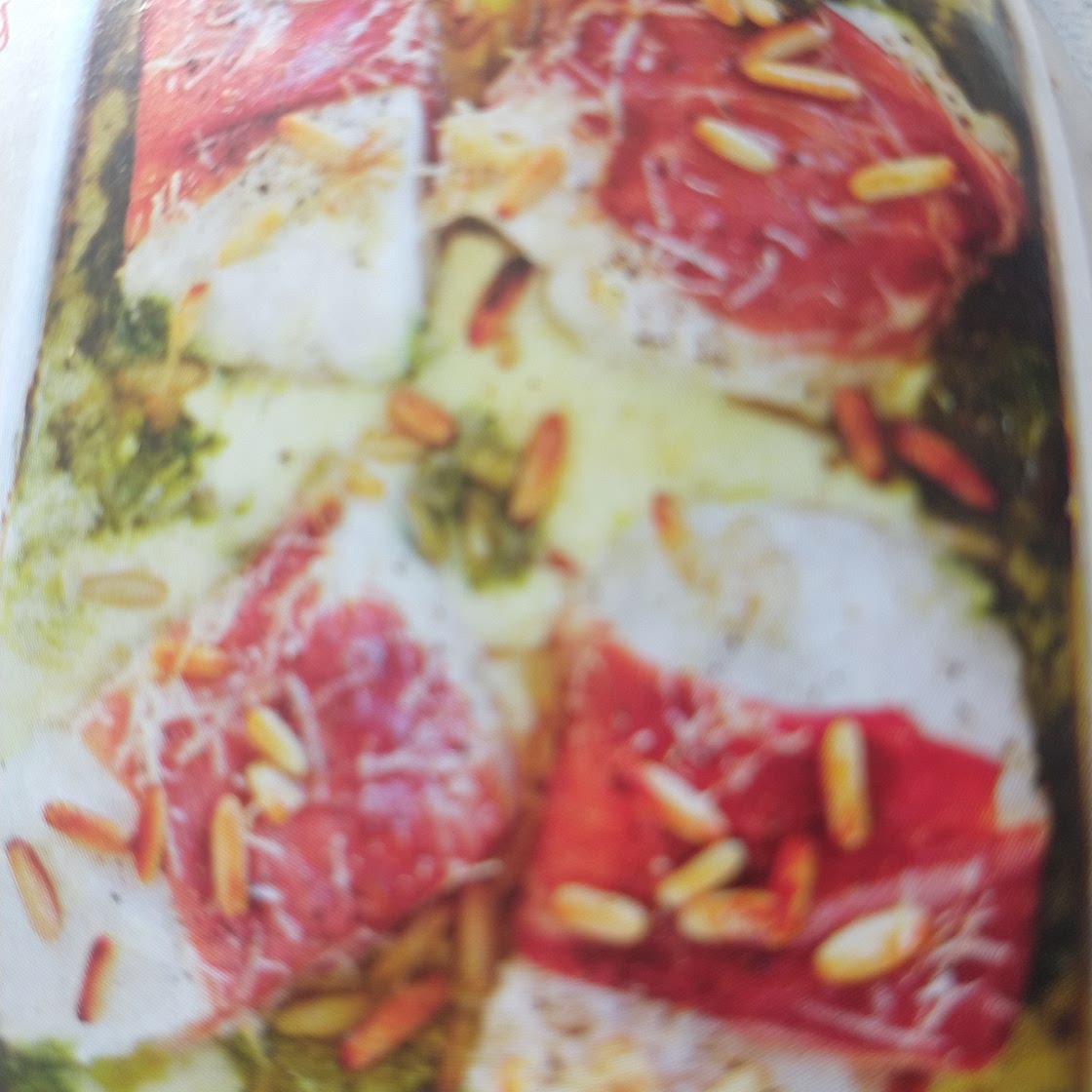 Prosciutto and pesto fish gratin